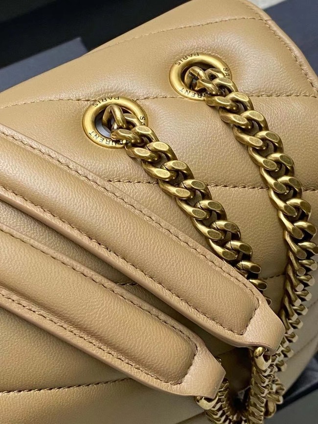 SAINT LAURENT LOULOU MEDIUM IN MATELASSE LAMBSKIN 801439 NATURAL TAN