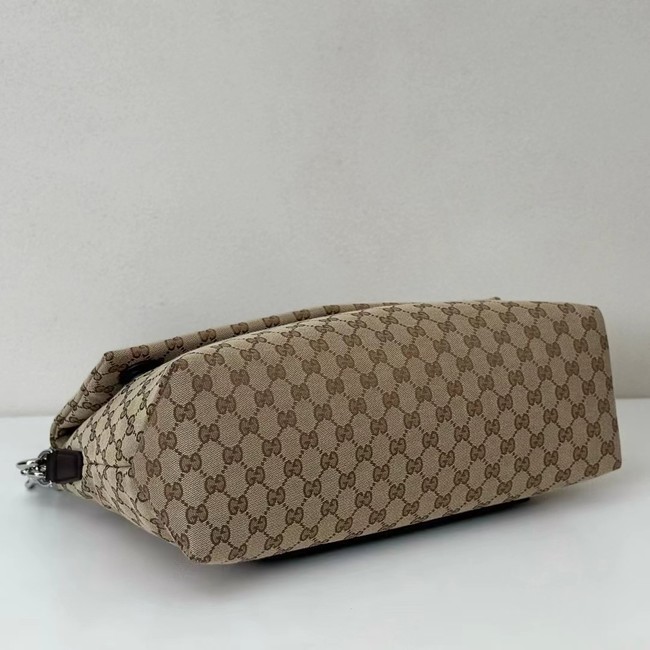 GUCCI GG CANVAS LARGE CROSSBODY BAG 821616 Beige
