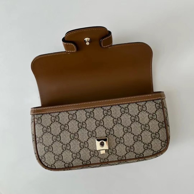 GUCCI HORSEBIT 1955 SOFT SMALL TOP HANDLE BAG 815206 brown