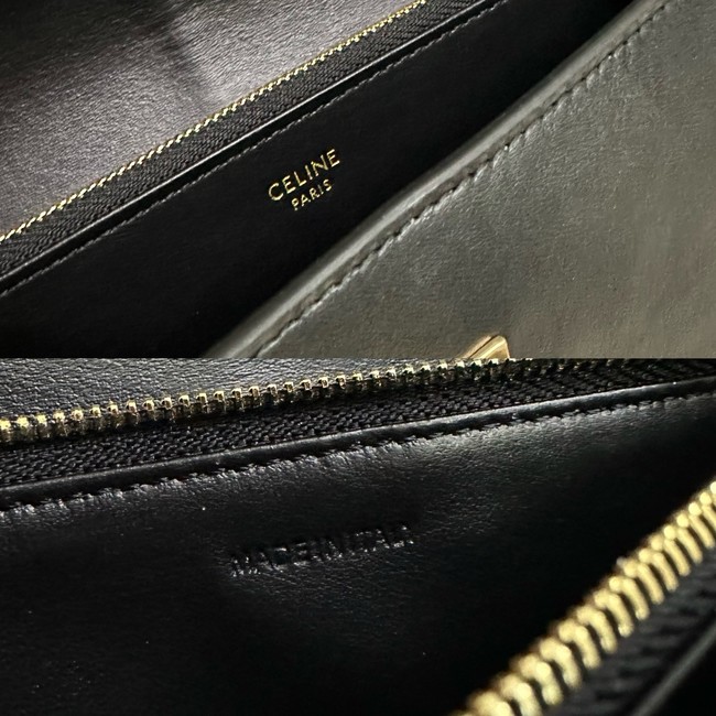 Celine LARGE WALLET TRIOMPHE IN SHINY CALFSKIN 10M033 black