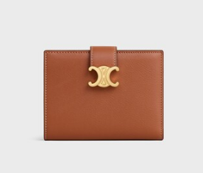 Celine MEDIUM STRAP WALLET NINO IN SUPPLE GRAINED CALFSKIN 10M912 TAN