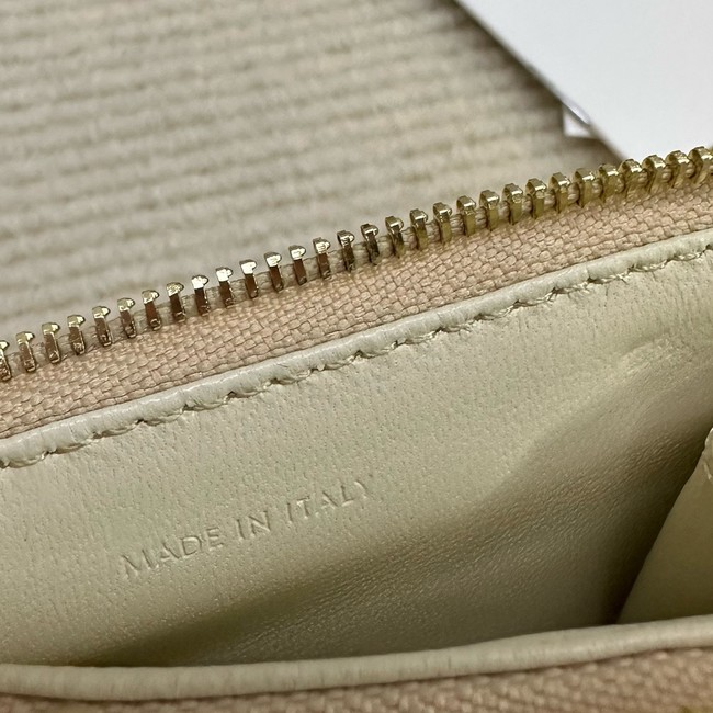 Celine ZIPPED CARD HOLDER IN SMOOTH LAMBSKIN 10K583 Off-white