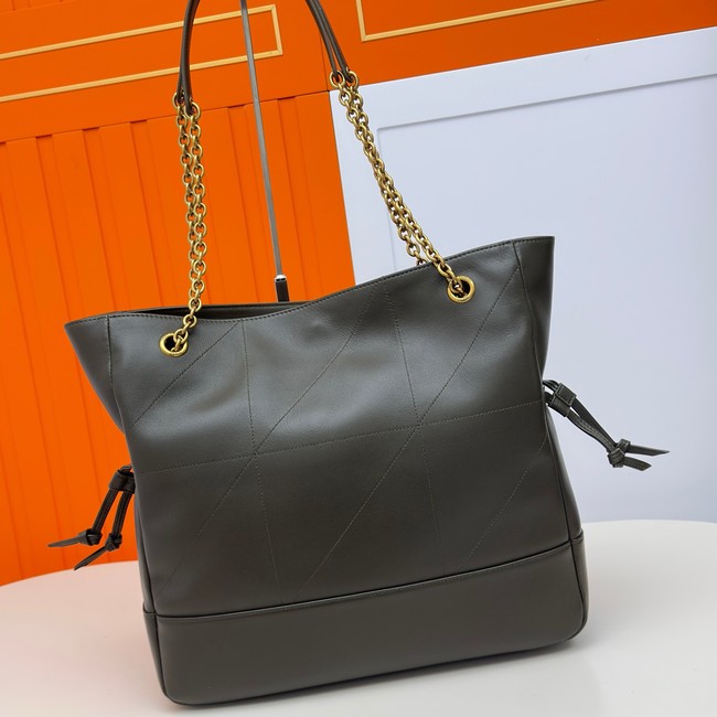 SAINT LAURENT JAMIE SHOPPING IN LAMBSKIN 809824 LIGHT MUSK