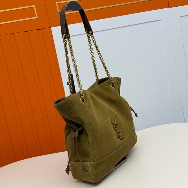 SAINT LAURENT JAMIE SHOPPING SMALL IN SUEDE 833948 GOLDEN LEAF