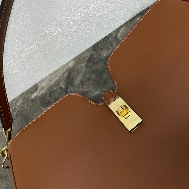 Celine MEDIUM CAMILLE 16 SOFT BAG IN SMOOTH CALFSKIN 119563 TAN