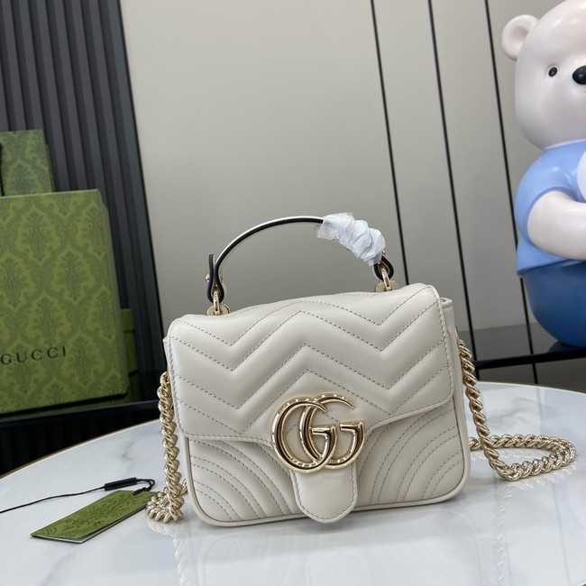 GUCCI GG MARMONT MINI TOP HANDLE BAG 811238 Beige