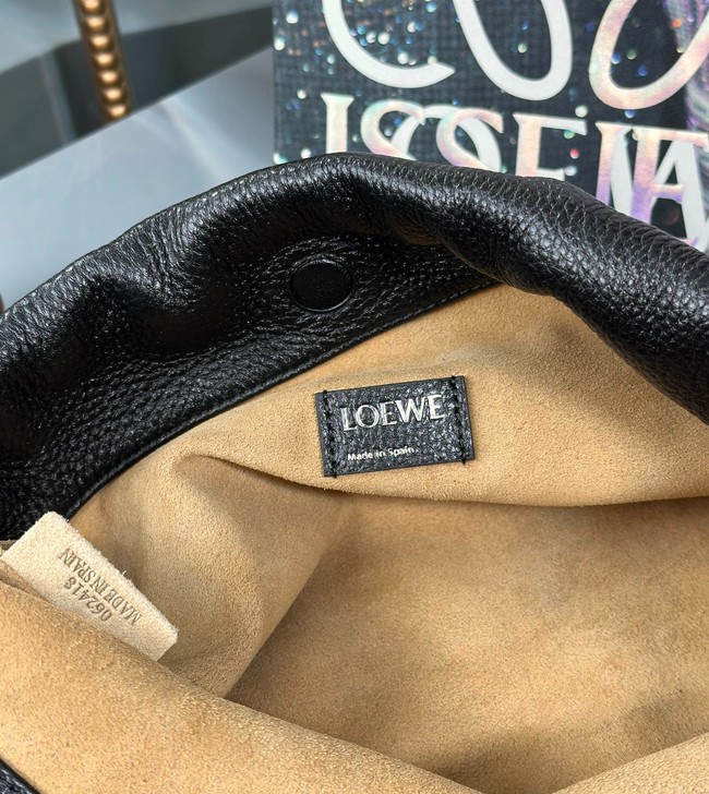 Loewe Napa Lamb Leather Flamenco Purse Grained Calfskin 80696 black