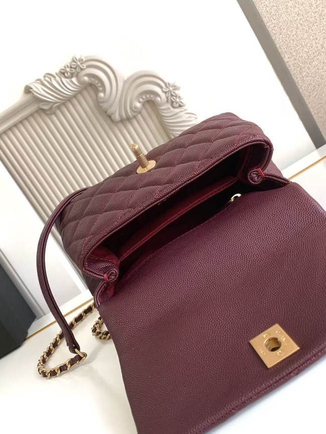 Chanel MINI FLAP BAG WITH TOP HANDLE AS2215-7