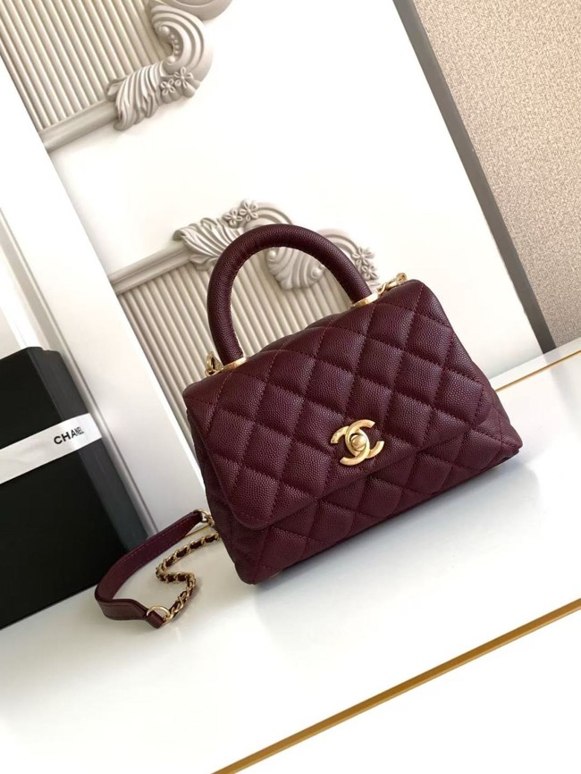 Chanel MINI FLAP BAG WITH TOP HANDLE AS2215-8