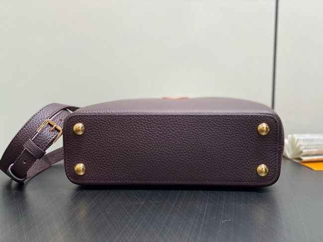 Louis Vuitton Capucines BB M12345 Chocolate & Quartz & Tan