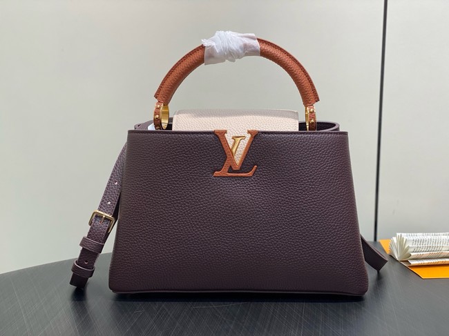 Louis Vuitton Capucines MM M12952 Chocolate & Quartz & Tan