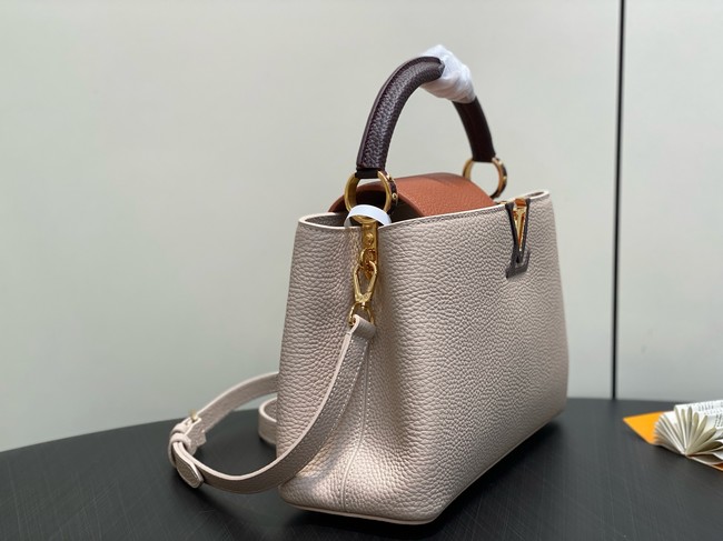 Louis Vuitton Capucines MM M12956 Galet& Tan & Chocolate