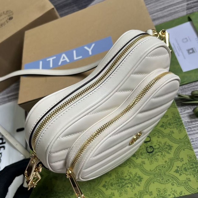GUCCI GG MARMONT SMALL SHOULDER BAG 751628 WHITE