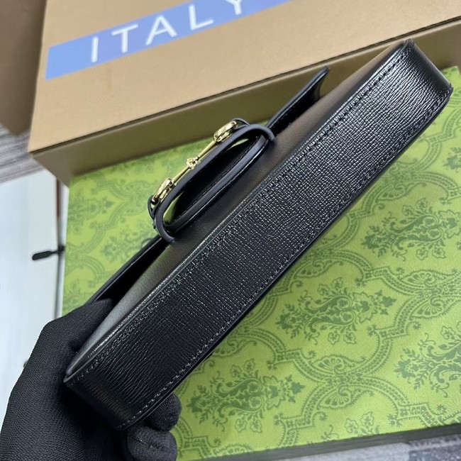 GUCCI HORSEBIT 1955 SOFT SMALL SHOULDER BAG 752002 black