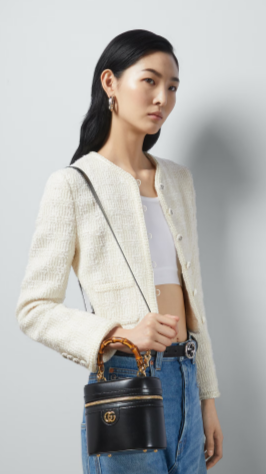 GUCCI MINI VANITY BAG WITH BAMBOO HANDLE 760200 black GUCCI MINI VANITY BAG WITH BAMBOO HANDLE 760200 black