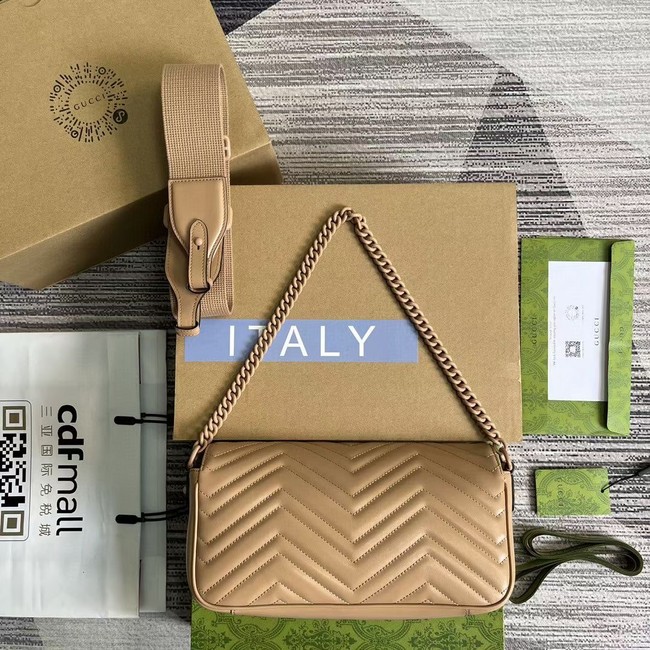 Gucci GG MARMONT SHOULDER BAG 734814 Apricot