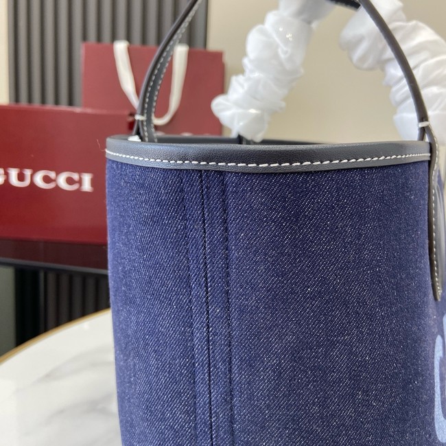 GUCCI TOTISSIMA MEDIUM REVERSIBLE TOTE 820481 Dark blue denim