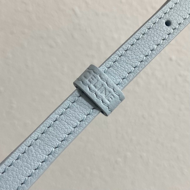 Celine TEEN CELINE LULU IN SUPPLE GRAINED CALFSKIN 120723 ice blue