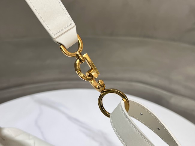 Dior Medium D-Journey Bag in Shiny Goatskin  Flat Macrocannage M2417UCUQ Latte