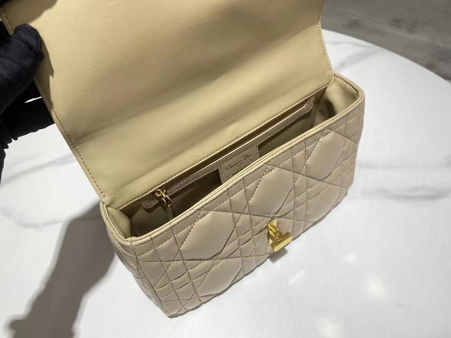 Dior Medium Soft Dior Caro Bag Macrocannage Lambskin M9253UHPA Beige