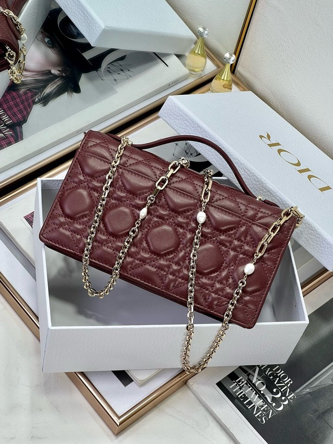 My Dior Mini Bag Cannage Lambskin S0980ONMJ Cherry Red