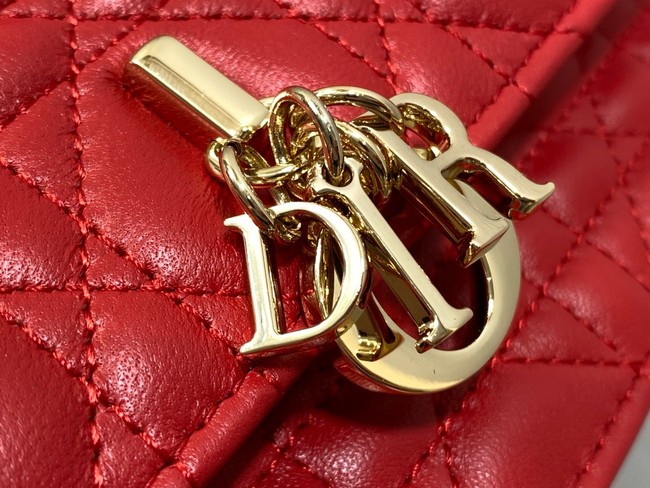 My Dior Mini Bag Cannage Lambskin S0980ONMJ red