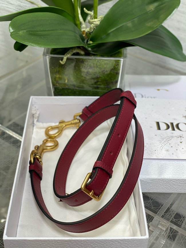 Dior Saddle Bag with Strap Saddle Grained Calfskin M0455CBAA Cherry Red