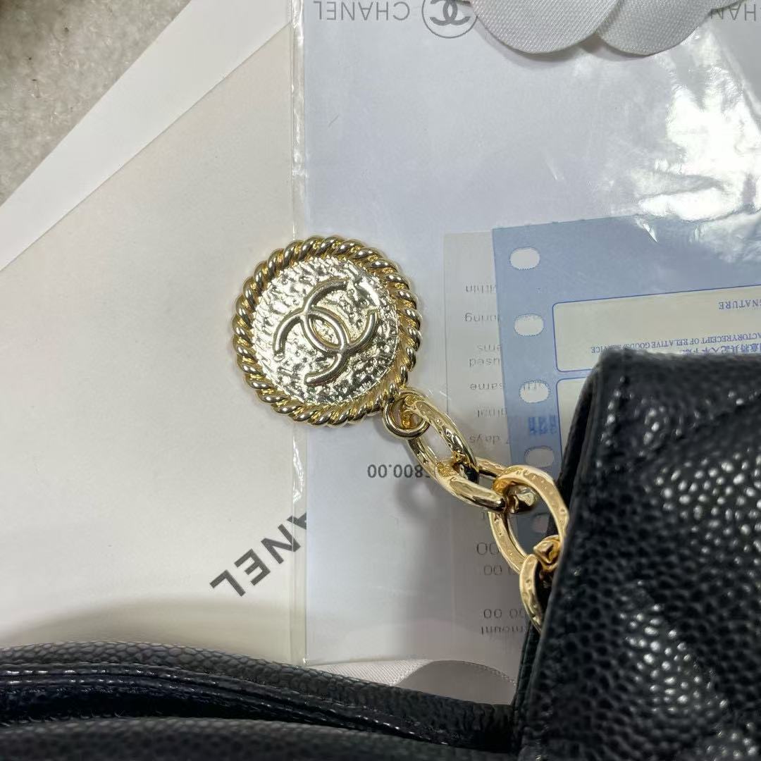 Chanel Grained Calfskin tote Bag AS5573 black Chanel Grained Calfskin tote Bag AS5573 black