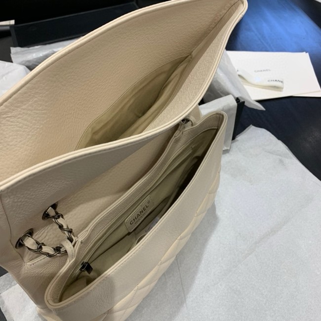 Chanel Grained Calfskin Shoulder Bag AS8095 Cream