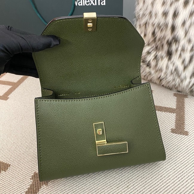 Valextra Iside Top Handle Mini Bag 00359 green