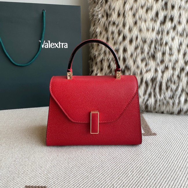 Valextra Iside Top Handle Mini Bag 00359 red