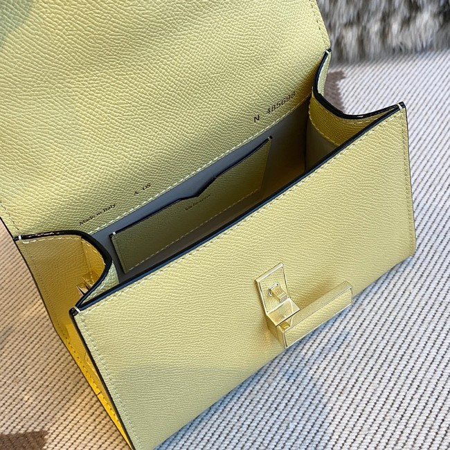 Valextra Iside Top Handle Mini Bag 00359 yellow