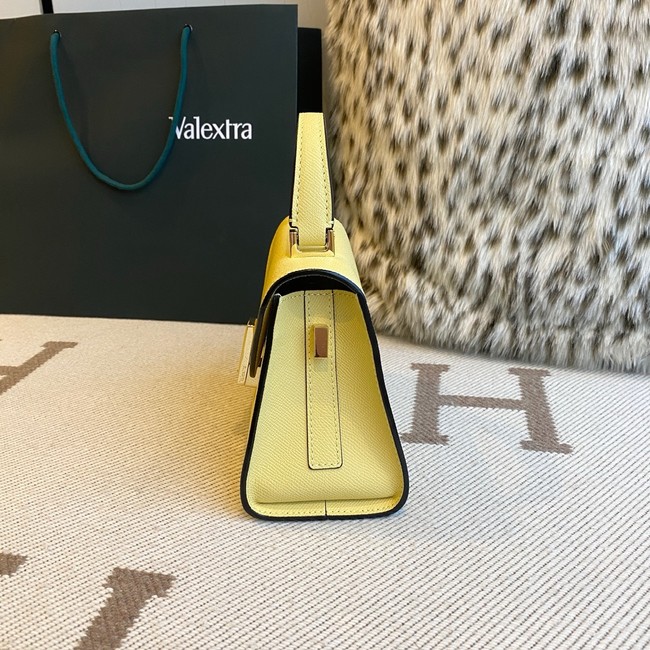 Valextra Iside Top Handle Mini Bag 00359 yellow