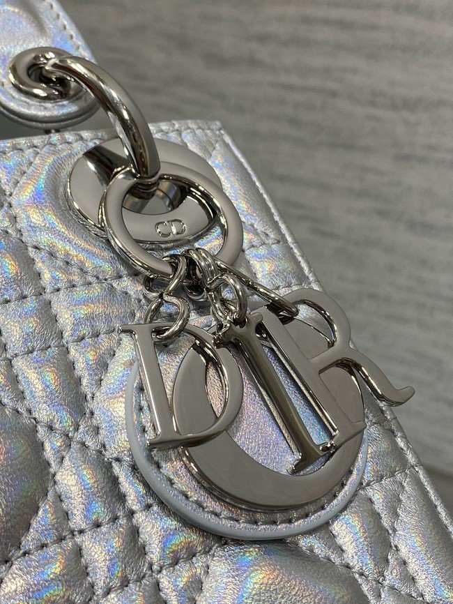 Mini Lady Dior My ABCDior Bag Cannage Lambskin M0505O Silver