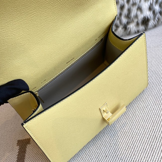 Valextra Iside Top Handle Medium Bag 56028 YELLOW