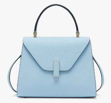 Valextra Iside Top Handle Mini Bag 00360 CERULEAN BLUE