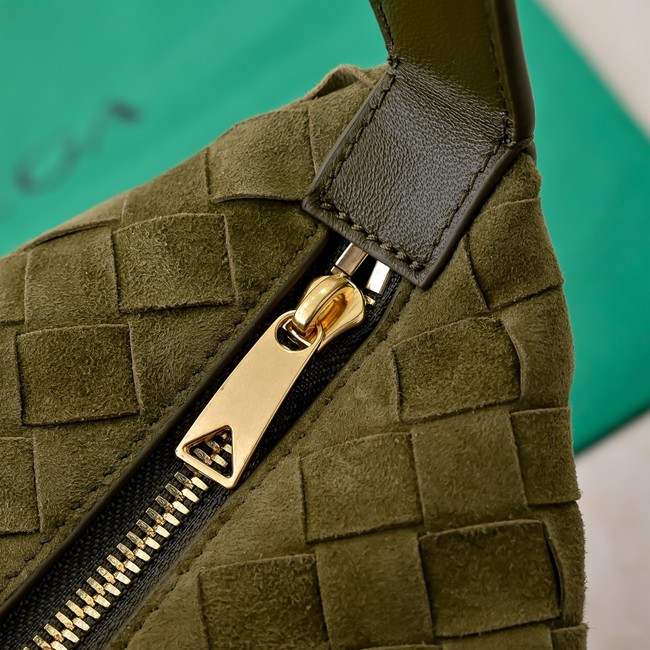 Bottega Veneta Mini Wallace Suede 754443 green