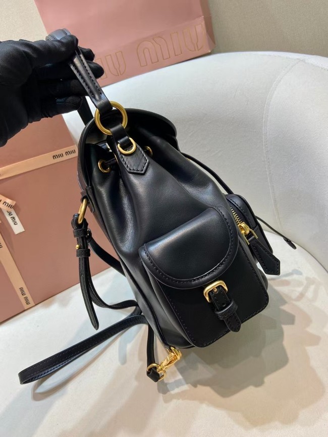 MIUMIU Cowhide backpack 5BZ043 black