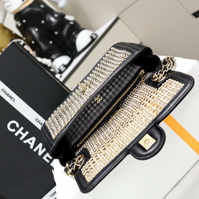 Chanel small flap bag AS4962 black&gold