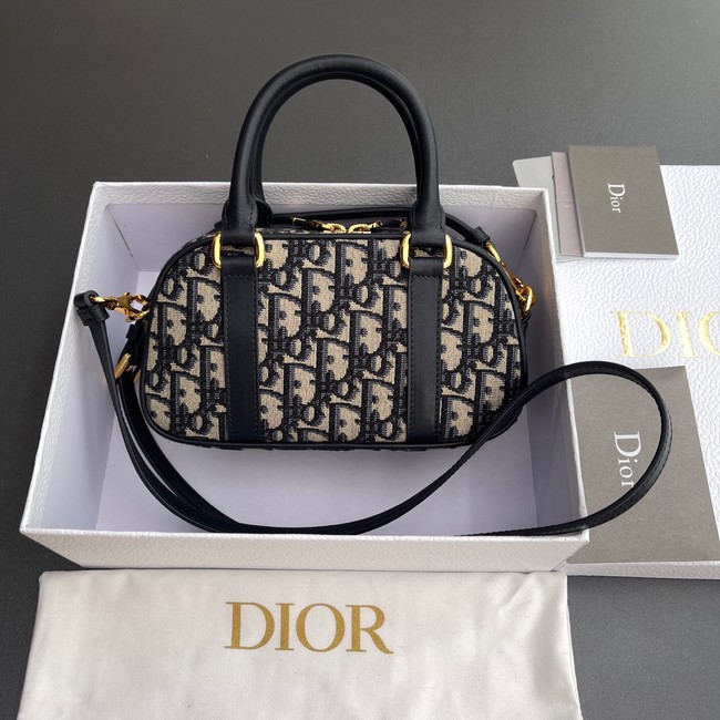 D-Vibe East-West Nano Bag Blue Dior Oblique Jacquard S2388UTZQ