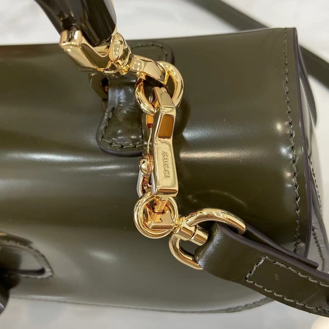 GUCCI BAMBOO DIVA MEDIUM BAG 827750 Forest green