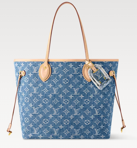 Louis Vuitton NEW Neverfull MM M13192 Denim Blue