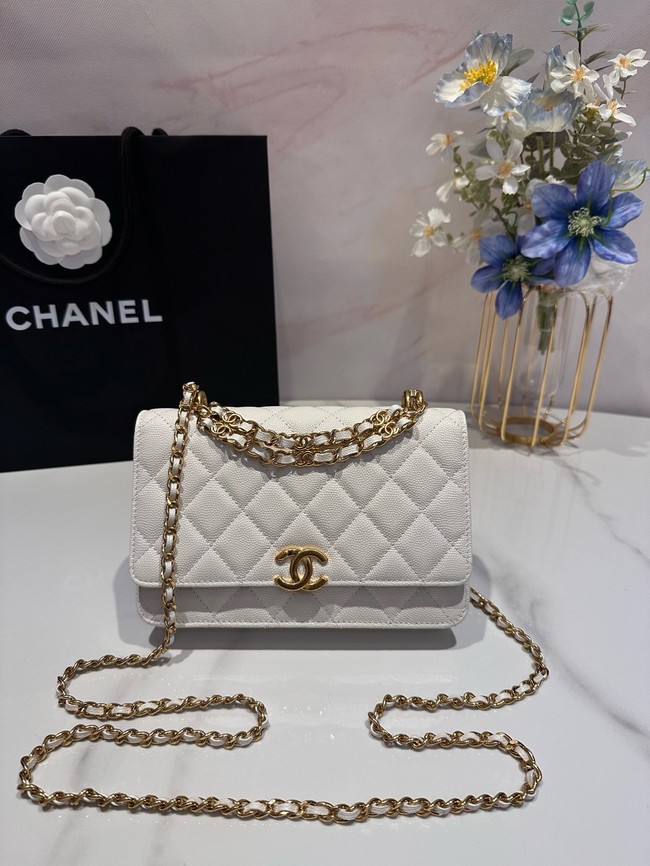 Chanel PHONE HOLDER WITH CHAIN AP3019 WHITE