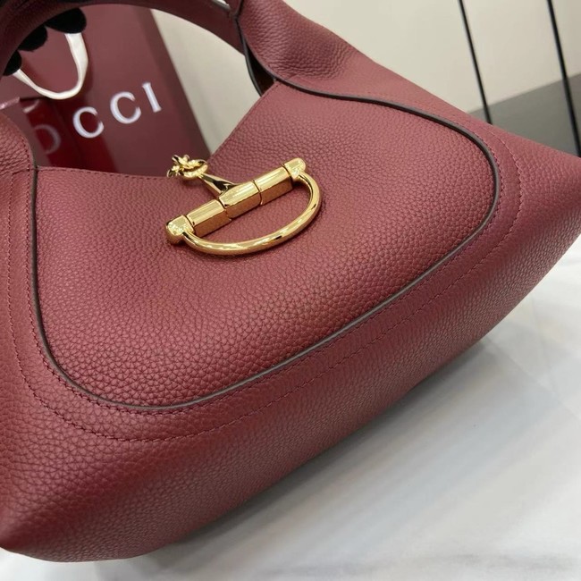 GUCCI SOFTBIT MEDIUM TOP HANDLE BAG 837467 Rosso Ancora red