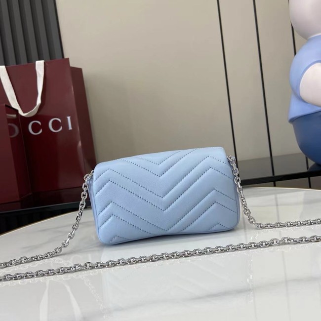 GUCCI GG MARMONT MINI SHOULDER BAG 841290 Light blue