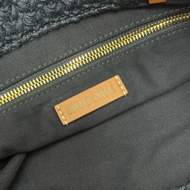 miumiu Raffia effect woven tote bag 5BG248-2