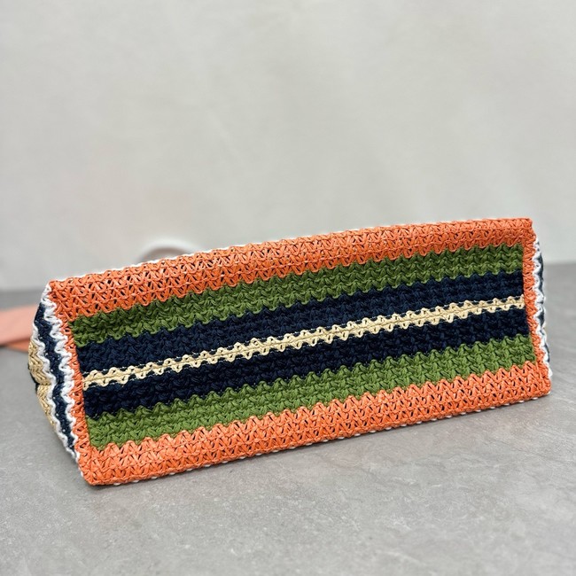 miumiu Raffia effect woven tote bag 5GB228-4