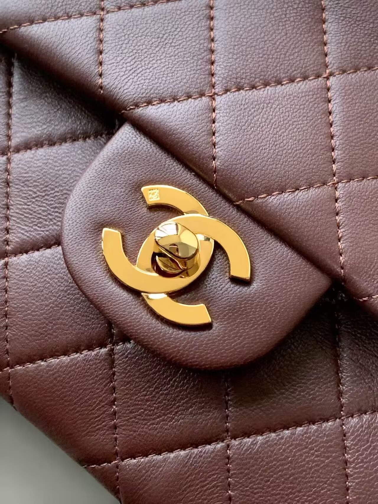 Chanel CLASSIC Original Leather11.12 HANDBAG 1112 Brown