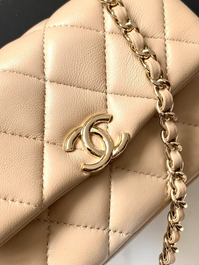 Chanel CLASSIC Original Lambskin 11.12 HANDBAG AS6563 light apricot