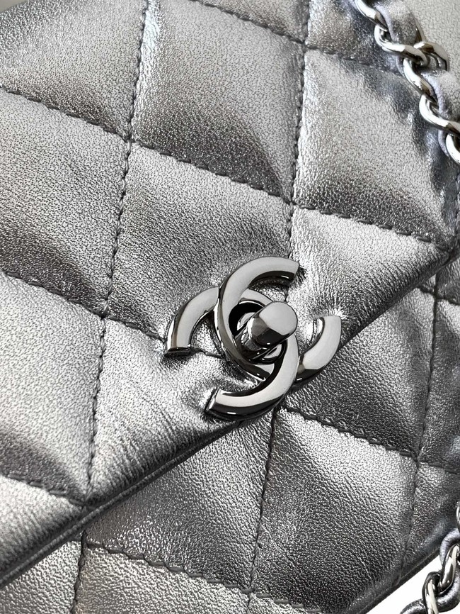 Chanel CLASSIC Original Lambskin 11.12 HANDBAG AS6564 Silver